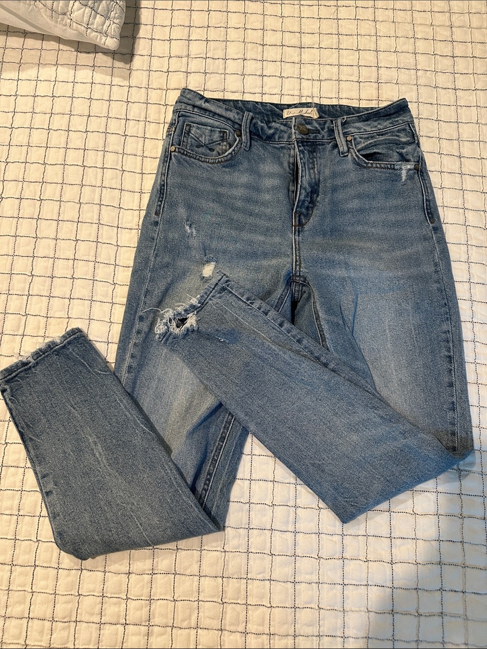 Unpublished Women's Skinny Distressed Light Blue Jeans